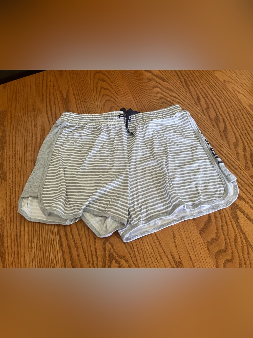 Life is Good Large Striped Gray Lounge Shorts